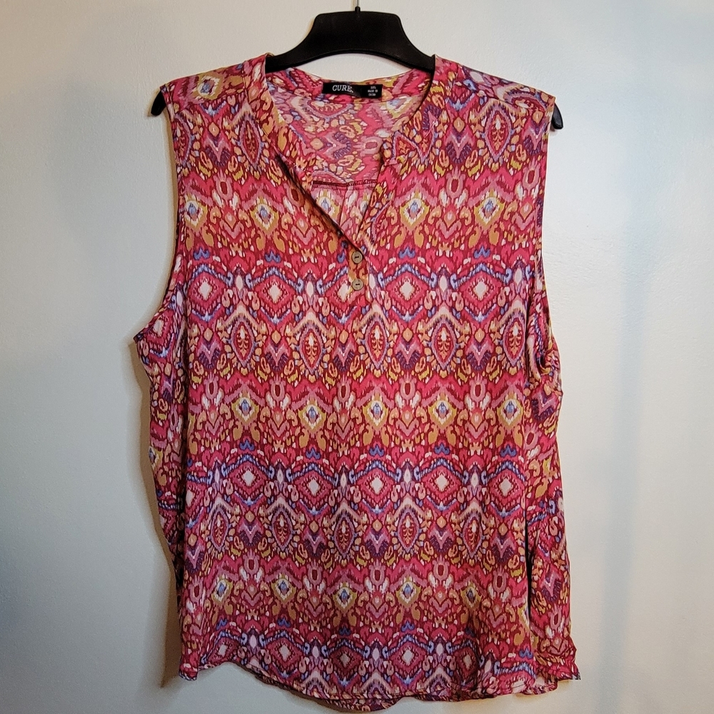 NWT Cure. Plus size blouse sleeveless Size 2XL